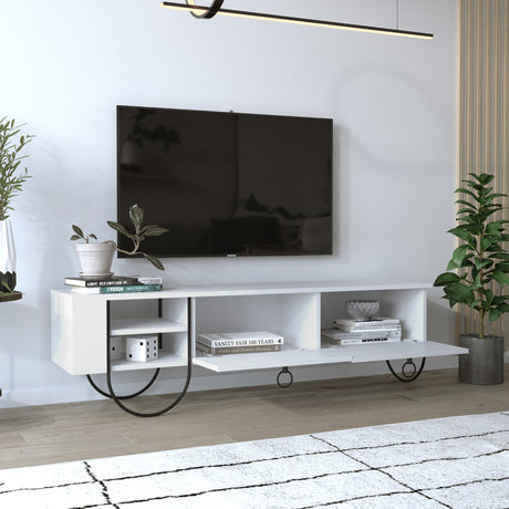 Muebles de TV Norfolk White Melamine 150x44x36 cm