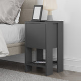 Mesa de noche Ema Anthracite Melamine 30x55x30 cm