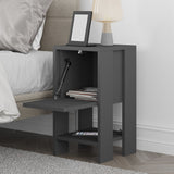 Mesa de noche Ema Anthracite Melamine 30x55x30 cm
