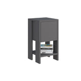 Mesa de noche Ema Anthracite Melamine 30x55x30 cm