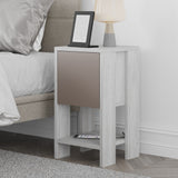 Mesa de noche Ema White Mokka Melamine 30x55x30 cm