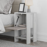 Mesa de noche Ema White Mokka Melamine 30x55x30 cm