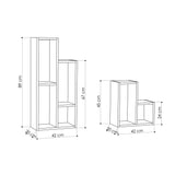 Boekenkasten - Modulaire vakkenkast wit melamine Sule 42x89x20 cm - Dimehouse