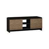 Schoenenkasten - Schoenenkast Eiken met antraciet Melamine - zes vakken - 110x43x37 cm - Zulla - Dimehouse