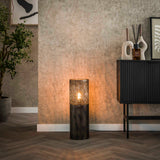 Lámpara de pie cilindro Brick 60 cm negro marrón 