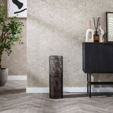 Lámpara de pie cilindro Brick 60 cm negro marrón 