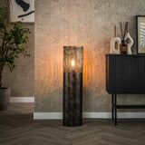 Lámpara de pie cilindro Brick 90 cm negro marrón 