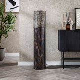 Lámpara de pie cilindro Brick 120 cm negro marrón 