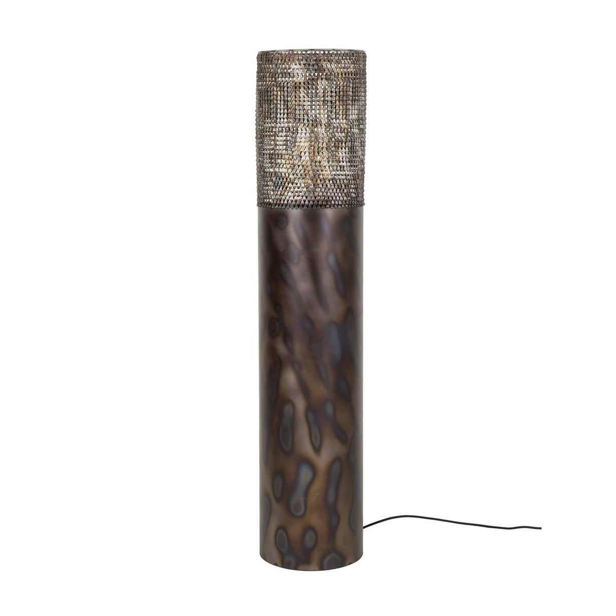 Lámpara de pie cilindro Brick 120 cm negro marrón 