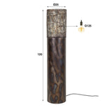 Lámpara de pie cilindro Brick 120 cm negro marrón 