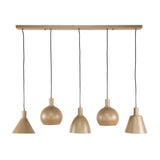 Hanglamp Nova 5-lichts - Beige - 120 cm