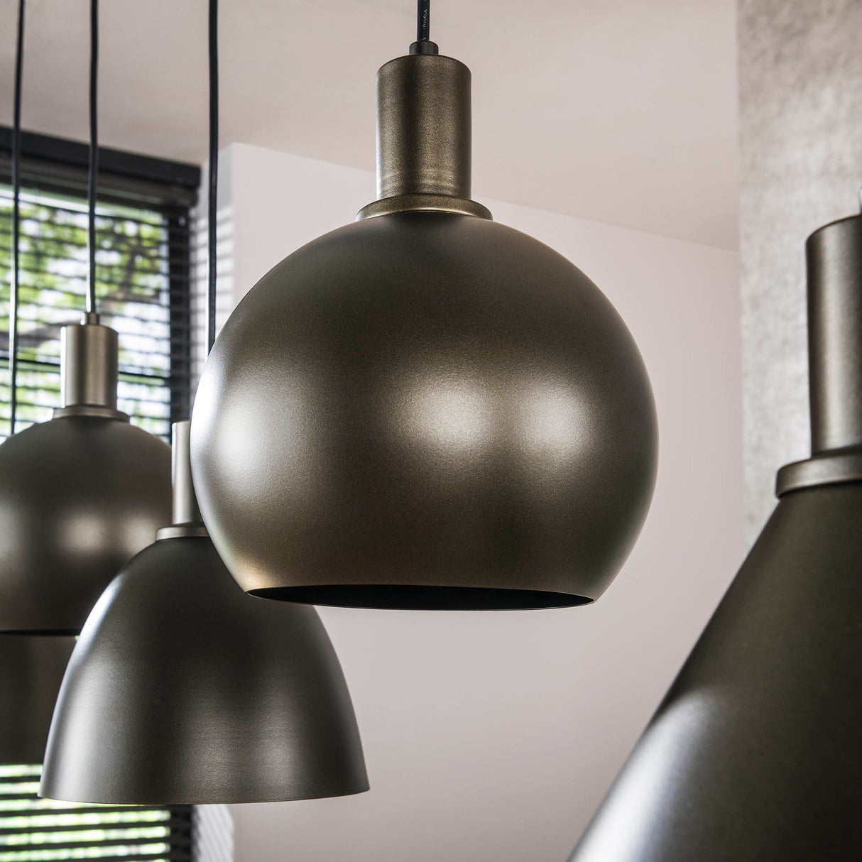 Hanglamp Sienna 5-lichts Industrieel - Bruin 120 cm