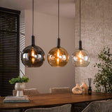 Hanglamp Valeo Trio 3-lichts Zwart Metaal 115 cm