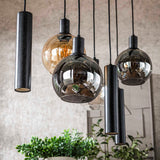 Hanglamp Orion 7-lichts – Zwart Metaal – 110 cm