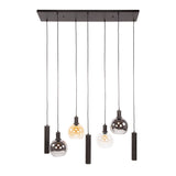 Hanglamp Orion 7-lichts – Zwart Metaal – 110 cm