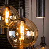 Lámpara colgante Orbis Tricolore 5+4 luces Negro Metal 