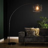 Lámpara de arco Twist DH Interior Charcoal L x An x Al 44x44x11 Metal Atmospheric photo vista frontal en diagonal