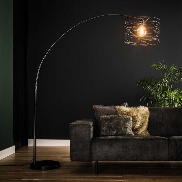 Lámpara de arco Twist DH Interior Charcoal L x An x Al 44x44x11 Metal Atmospheric photo vista frontal en diagonal