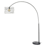 Lámpara de arco Twist DH Interior Charcoal L x An x Al 44x44x11 Metal Blanco foto vista frontal diagonal
