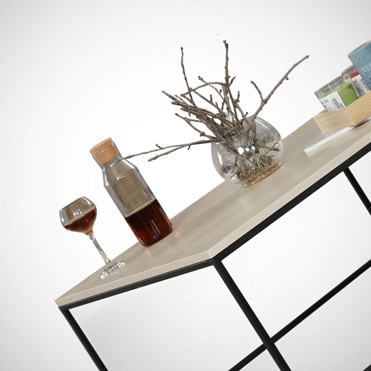 Mesa de salón cuadrada 75x75 cm Pola - Madera de roble Melamina 