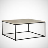 Mesa de salón cuadrada 75x75 cm Pola - Madera de roble Melamina 