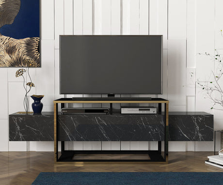 Muebles de TV Bianco Black Gold Melamine 160x49.8x46.1 cm