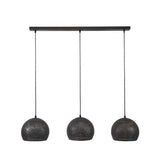 Lámpara colgante Aya 3 Sphere DH Interior Marrón L x An. x Al. 87x33x27 Negro marrón Blanco foto vista frontal