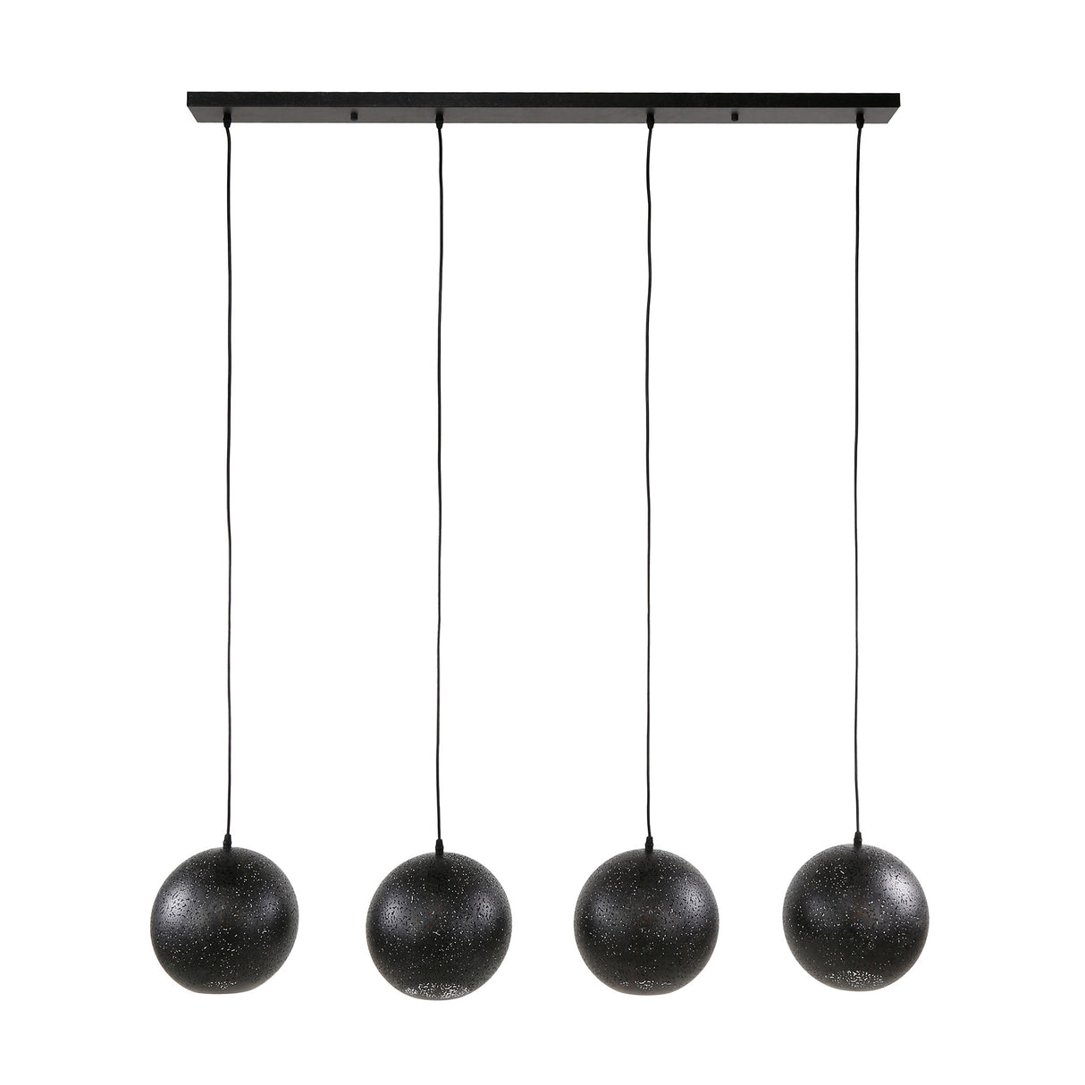 Lámpara colgante zeno 4 luces Ø25 metal negro