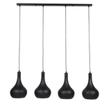 Hanglamp Aya 4 Black-Brown DH Interior Bruin LxBxH 123x45x28 Zwart bruin Witfoto vooraanzicht