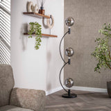 Lámpara de pie Niro de 3 luces en negro 