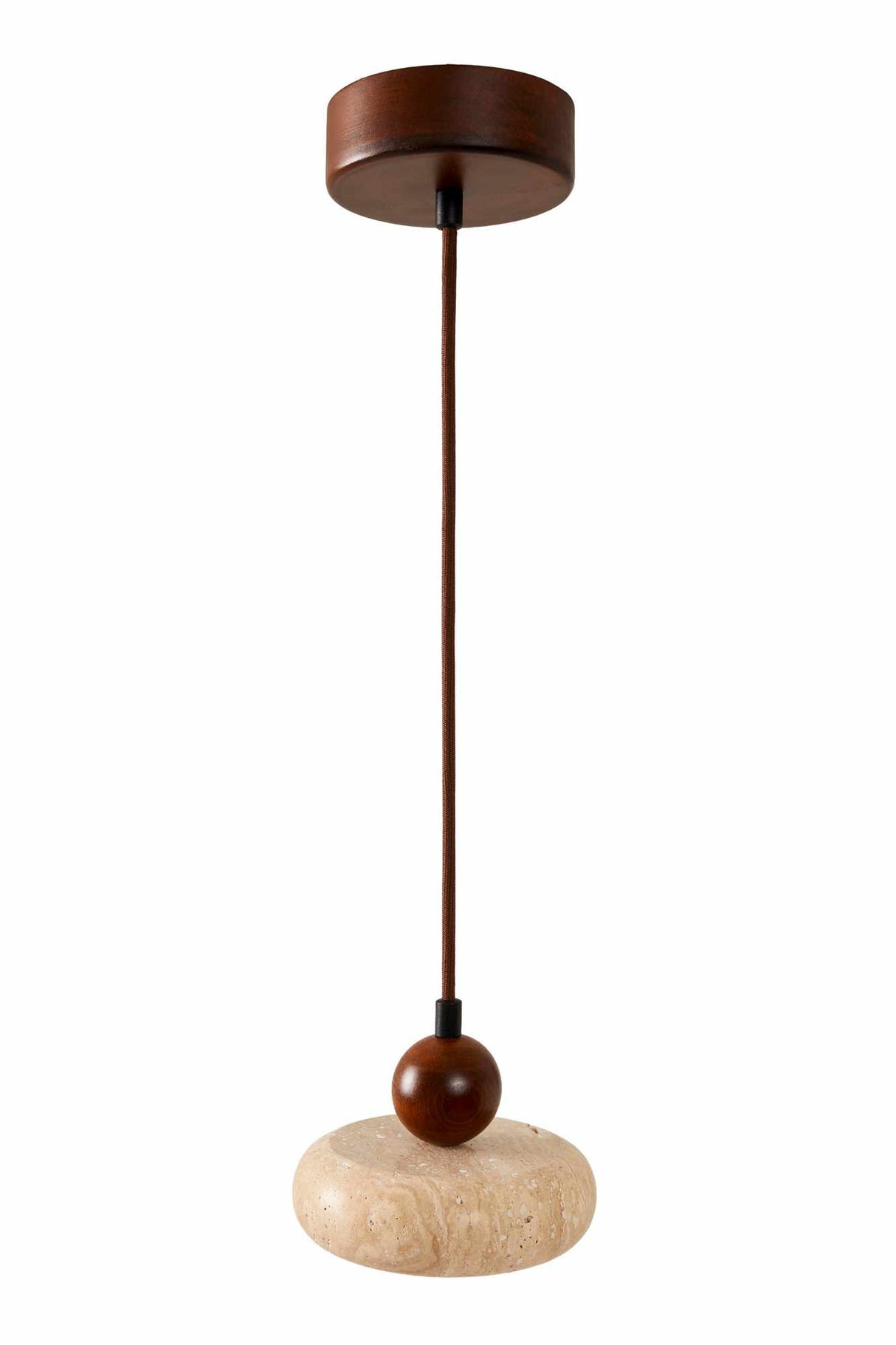 Redondo - Tapa de travertino nogal beige