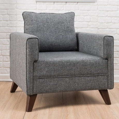 Sillón rural Tejido tejido gris melange Bella