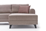 Banken - Slaapbank Beige stof - U - bank - XXL 300x202x152cm - Belen - Dimehouse