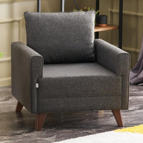 Sillón rural Tejido antracita melange Bella