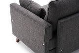 Fauteuils - Landelijke fauteuil Antraciet melange geweven Stof Bella - Dimehouse
