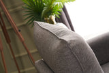 Fauteuils - Landelijke fauteuil Taupe melange geweven stof Bella - Dimehouse