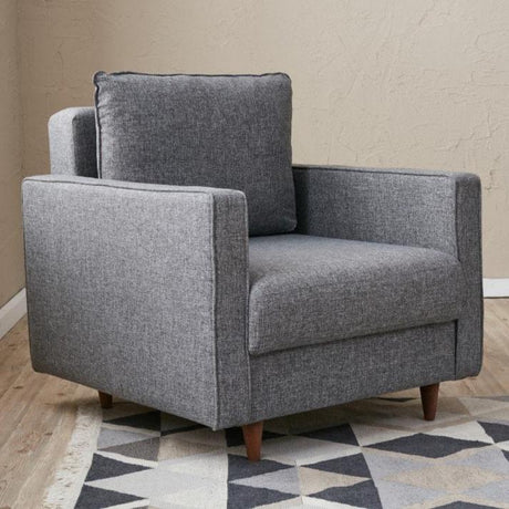 Sillón rural moderno tela gris Eva