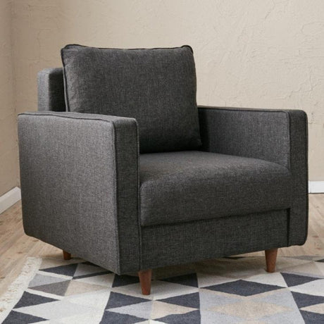 Sillón rural moderno tejido antracita Eva