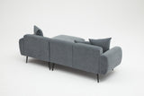 Banken - Hoekbank antraciet stof - Hoge slanke poten - massief binnenwerk - 252 x 155 cm - Side - Dimehouse