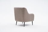 Sillón moderno tejido lino Taupe con pata alta Revos