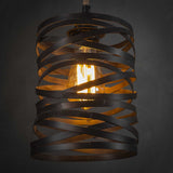 Lámpara de colgación industrial Twist Metal 7 luces