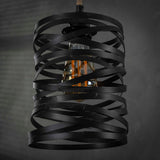 Lámpara de colgación industrial Twist Metal 7 luces
