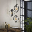 Lámpara colgante Otan DH Interior Charcoal L x An x Al 48x46x45 Metal Foto atmosférica vista frontal diagonal