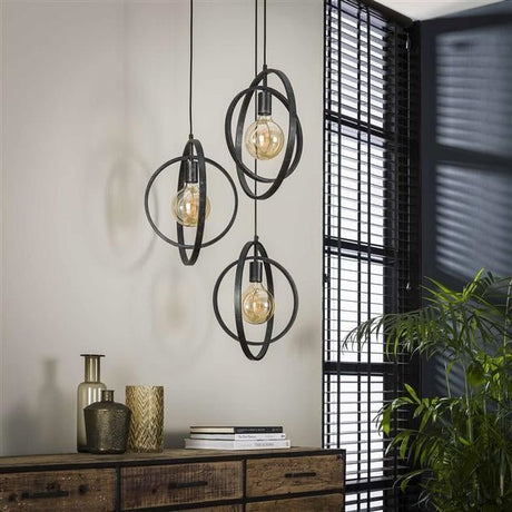 Lámpara colgante Otan DH Interior Charcoal L x An x Al 48x46x45 Metal Foto atmosférica vista frontal diagonal