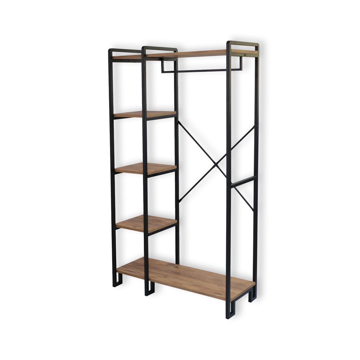 Mueble de guardarropa Perchero Rox Natural - Con estantes 
