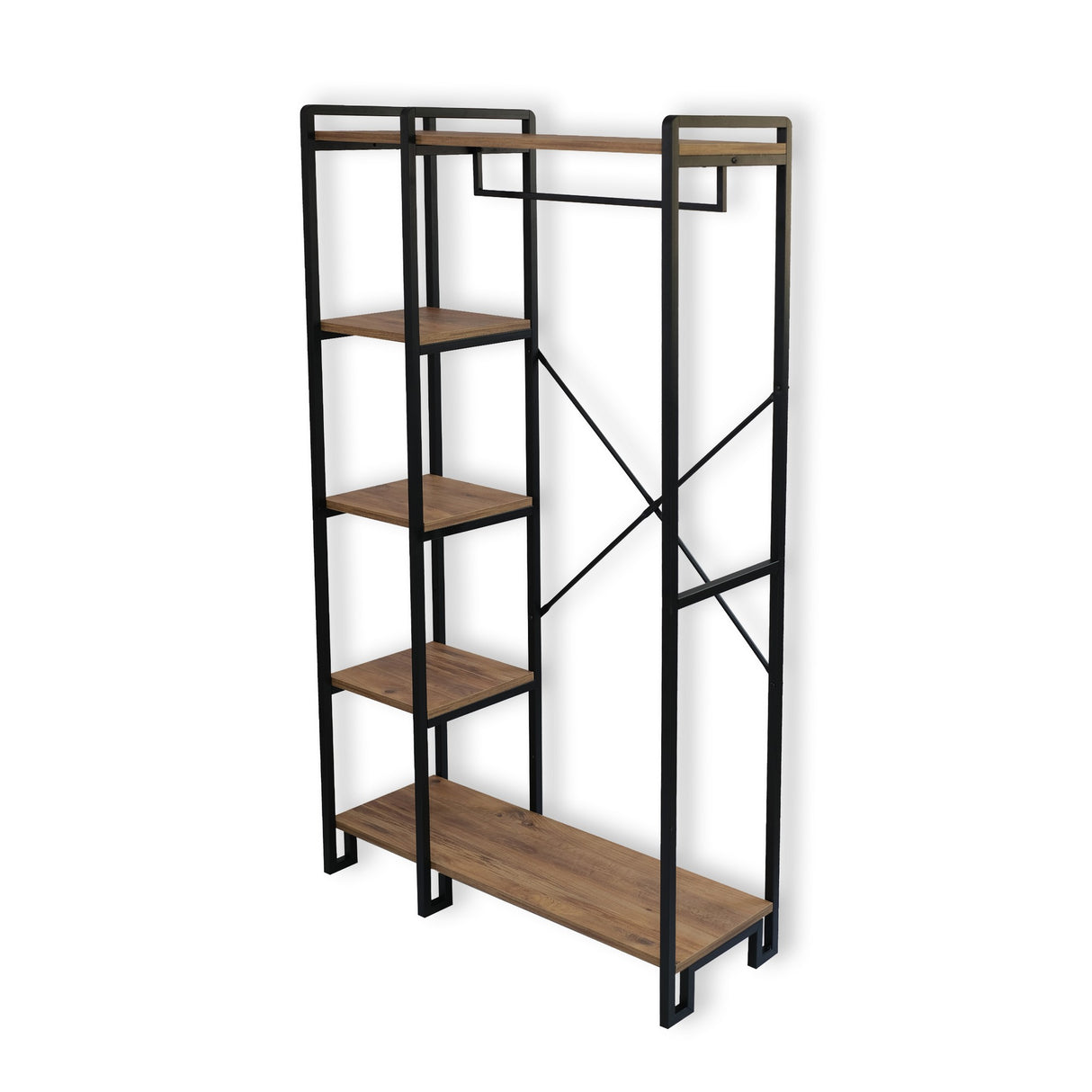 Mueble de guardarropa Perchero Rox Natural - Con estantes 