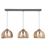 Lámpara colgante Madri DH Interior Mango LxAnxAl 102x38x35 Madera de mango Vista frontal de la foto en blanco
