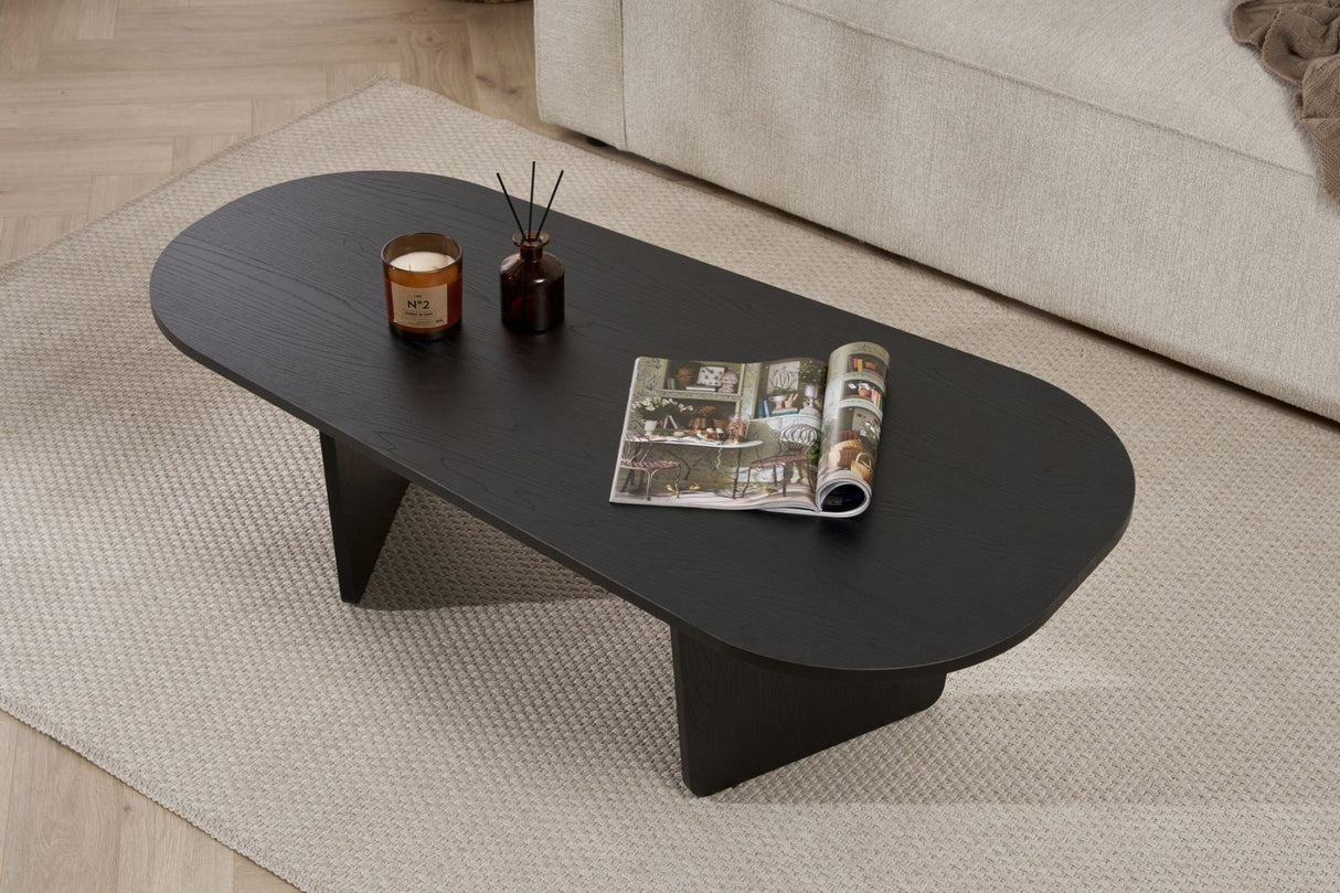 Ovalis - Tablero de partículas revestido de melamina 100% madera negra