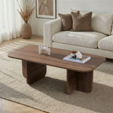 Mesa de centro Akira aspecto nogal 120 x 60 cm madera revestida de melamina