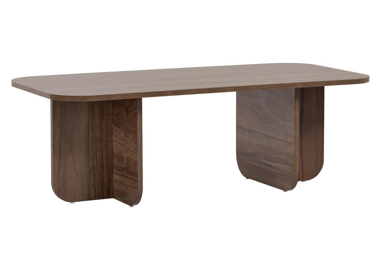 Mesa de centro Akira aspecto nogal 120 x 60 cm madera revestida de melamina